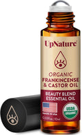 Upnature Beauty Castor Oil Roll on Eye Roller - 100% Organic Frankincense and Castor Oil for Face, Dark Circles, Fine Lines, under Eyes and Skin