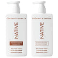 Coconut & Vanilla Shampoo and Conditioner Contain Naturally Derived Ingredients | All Hair Types, Color & Treated, Fine to Dry Damaged, Sulfate & Dye Free - 2-Pack