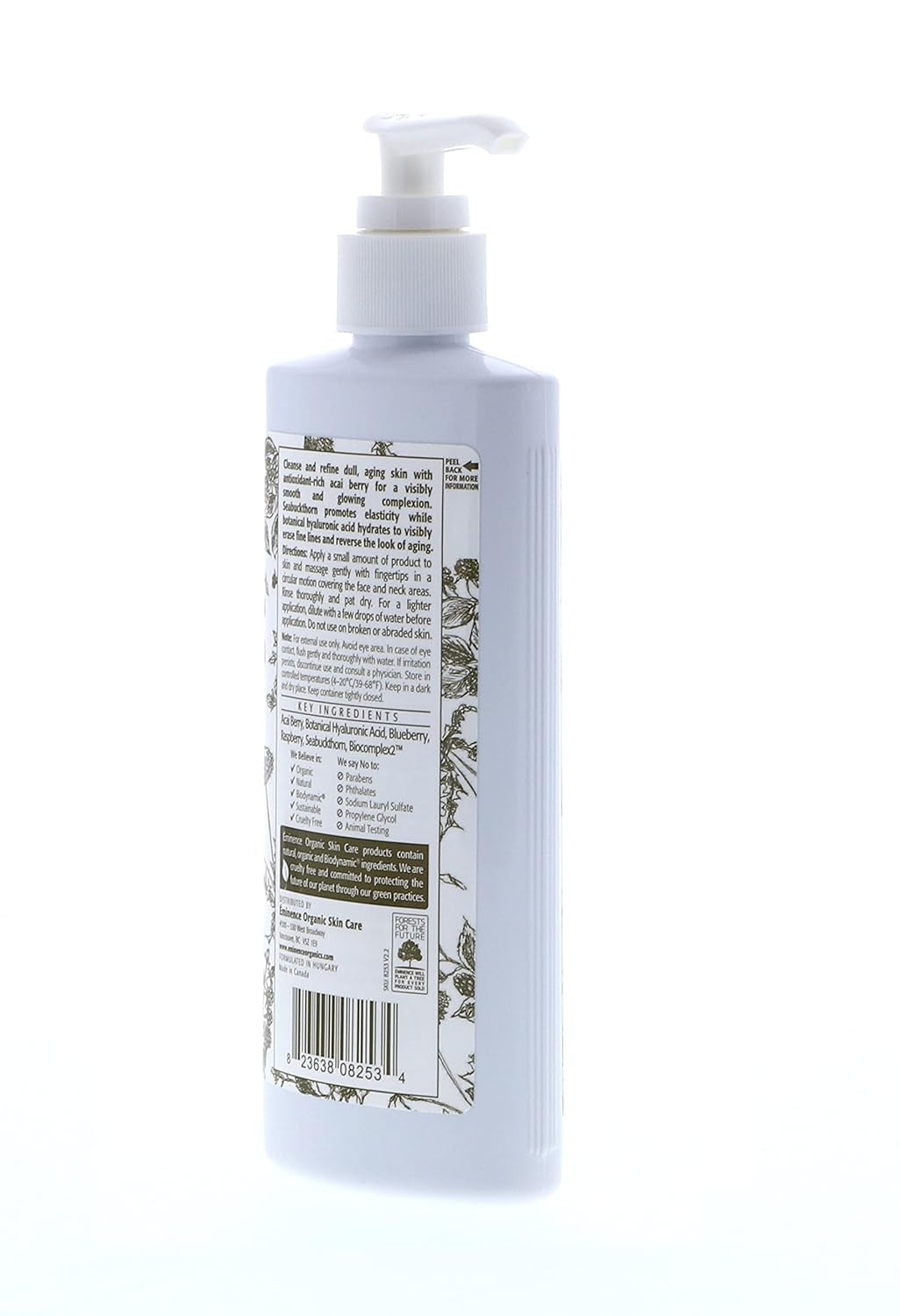 Eminence Organic Skincare Firm Skin Acai Cleanser with Hyaluronic Acid, 8.4 Ounce