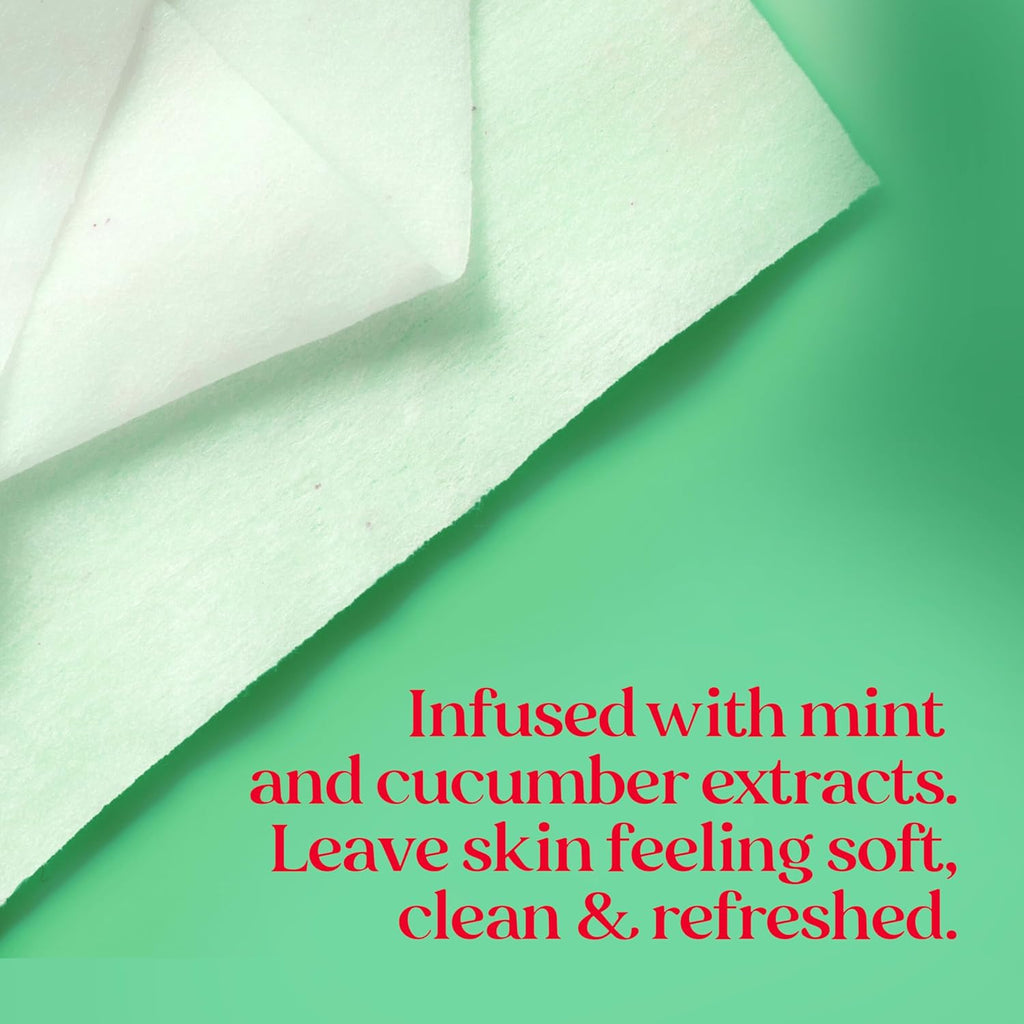 Burt'S Bees Cucumber & Mint Face Wipes, for All Skin Types, Refreshing Makeup Remover & Facial Cleansing Towelettes, 30 Ct. (3-Pack)