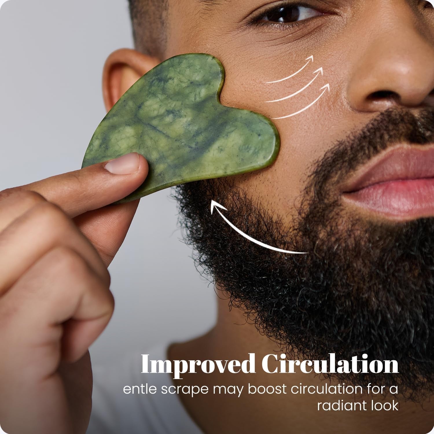 ROSELYNBOUTIQUE Gua Sha Facial Tools & Jade Face Roller for Lift Wrinkless Natural Skincare Tool Jade Roller Guasha Tool for Face (Green)