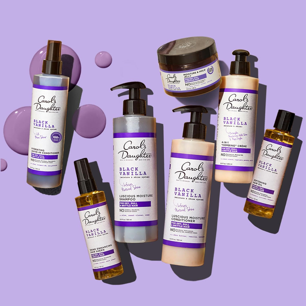Carol'S Daughter Black Vanilla Sulfate Free Shampoo and Conditioner Set for Curly, Wavy or Natural Hair, Moisturizing Hair Care for Dry, Damaged Split Ends, 1 Kit