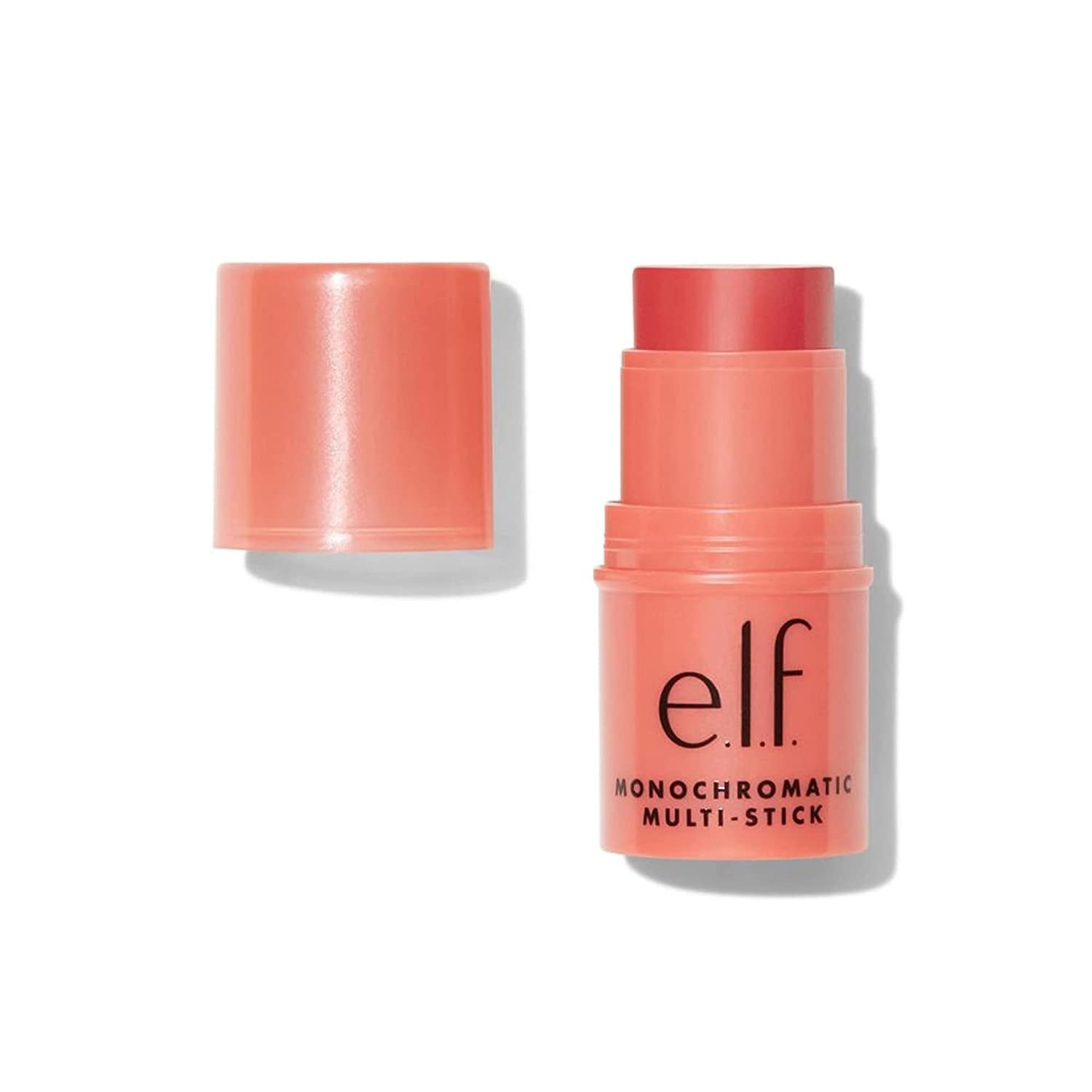 E.L.F. Monochromatic Multi Stick, Travel-Sized Luxuriously Creamy & Blendable Color for Eyes, Lips & Cheeks, Vegan & Cruelty-Free, Glimmering Guava, 0.17 Oz