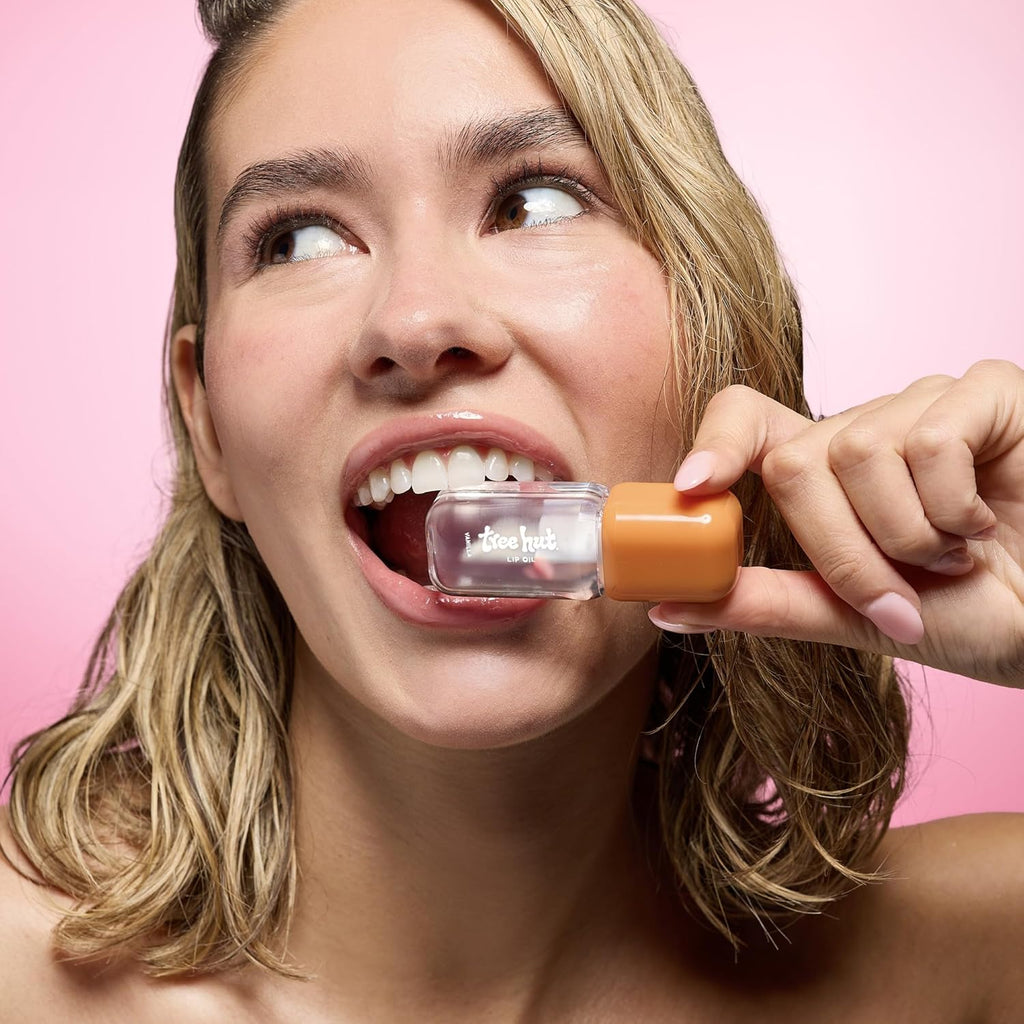 Tree Hut Vanilla Hydrating Lip Oil, Non-Sticky High-Shine Lip Gloss Oil, Moisturizing Formula with Vitamin E & Squalane for Soft, Smooth Lips, 0.16 Fl Oz