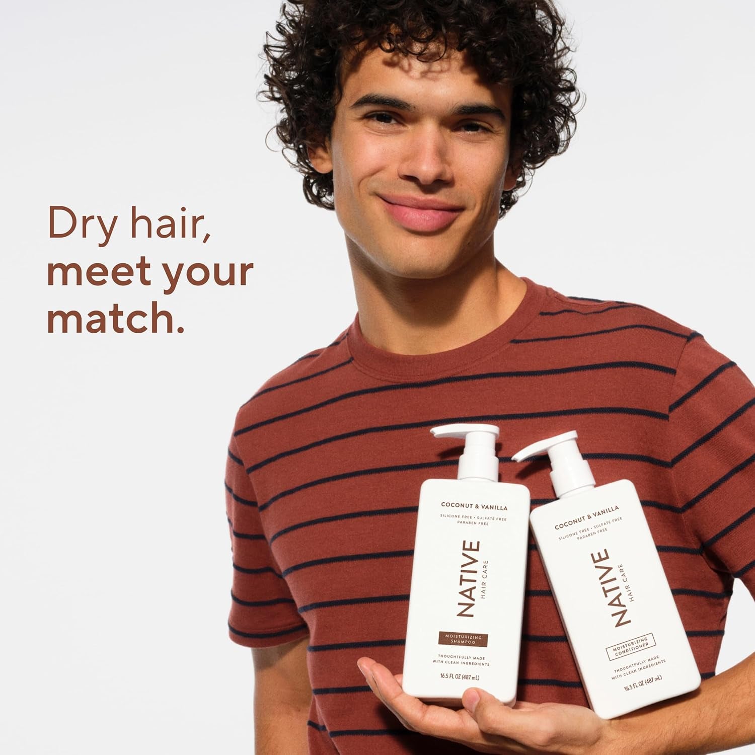Coconut & Vanilla Shampoo and Conditioner Contain Naturally Derived Ingredients | All Hair Types, Color & Treated, Fine to Dry Damaged, Sulfate & Dye Free - 2-Pack