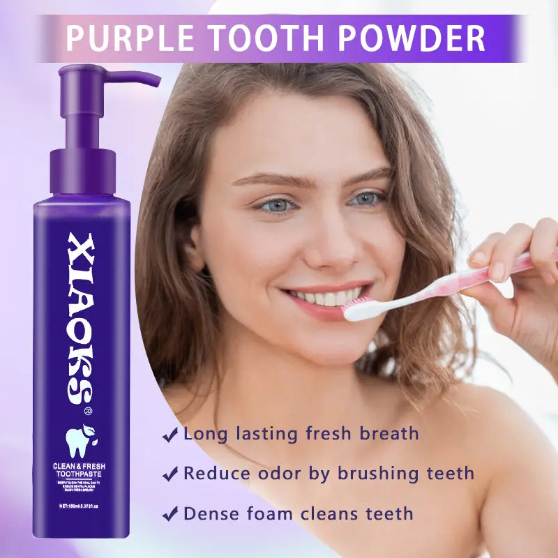 【Buy One, Get One Free】Xiaoks 150Ml Purple Cleansing Fresh Breath Toothpaste for Oral Hygiene Clean & Fresh Formula Oral Care Solution Daily