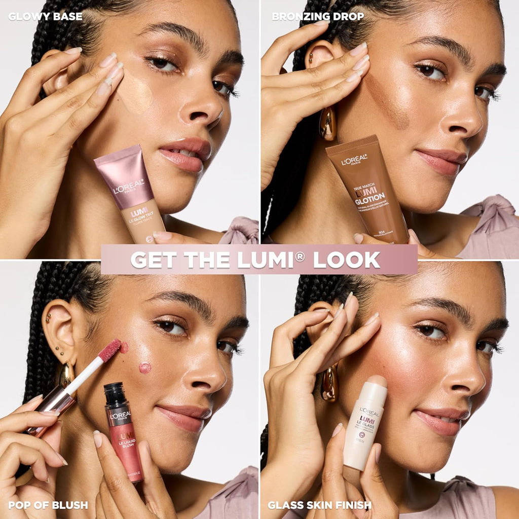 L'Oreal Paris Makeup True Match Lumi Glotion, Natural Glow Enhancer, Illuminator Highlighter, Bronzing Drops for a Sun-Kissed Glow, 902 Light